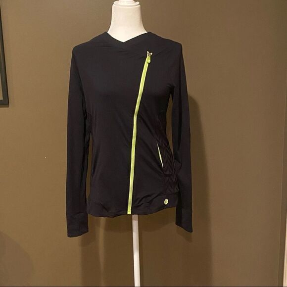 Trina Turk Black Jacket Workout Size Medium - Picture 2 of 13